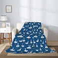 thumbnail image 2 of Hirioo Cartoon Geese With Xmas for Flannel Blanket, Cozy and Warm Throw for Bed or Couch ,Perfect for All Seasons-80"x60", 2 of 6