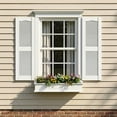 thumbnail image 2 of Demi Bonn Exterior Window Shutters - Indoor & Outdoor Use, Weather-Resistant Polypropylene, Easy DIY Install & Minimal Upkeep - Louver Shutters for Windows Outside, Vinyl, Brick, 14"W*31" H, White, 2 of 5