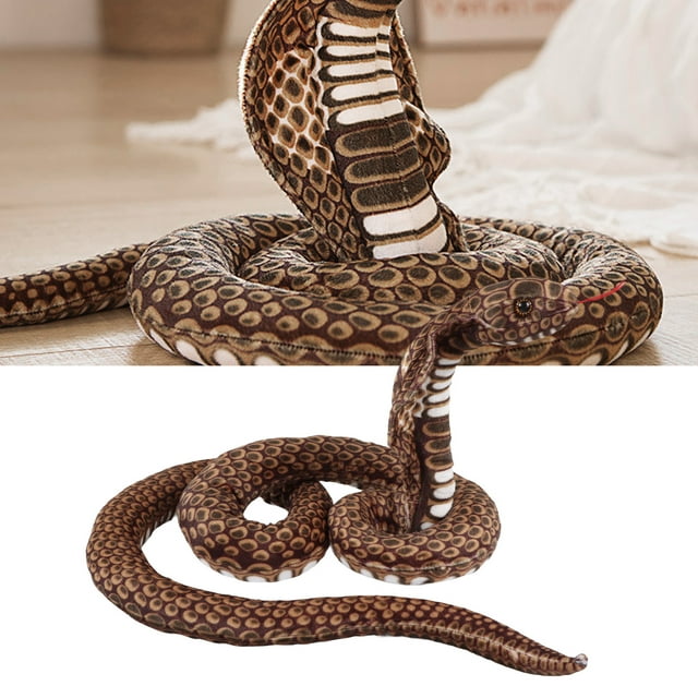 Plush Snake Doll Toy,Soft Comfortable PP Cotton Stuffed Terrifying Snake Toy for Kids Children