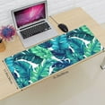 thumbnail image 3 of Green Tropical Palm Leaf Summer Mouse Pad XL Extended Desk Mat, Non Slip Rubber Base Stitched Edge Gaming Pc Desktop Large Mice Pad,31.5 x 11.8 Inch, 3 of 6