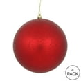 thumbnail image 3 of Vickerman 6" Red Matte Mercury Ball Ornament, 4 per Bag, 3 of 3