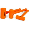 thumbnail image 2 of NEIKO 02888A Dead Blow Hammer Set, 3pc Neon Orange Deadblow Mallet, 1lb, 2lb, 3lb Hammers, Spark and Rebound Resistant, Unibody Molded, Checkered Grip, 2 of 6