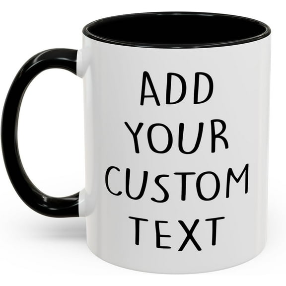 Custom Text 11oz Ceramic Coffee Mug Personalized Mug Customized Ceramic Coffee Cup Taza Personalizadas Texto Novelty Cup with Text Best Gifts for Mother's Day Anniversary Birthday Love Work Friend