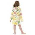 thumbnail image 7 of FORMRS Niños Bathrobe Unisex Hooded Robe Soft Plush Pajamas Sleepwear, Size 4-6T, Candy Lemon, 7 of 7