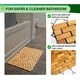 thumbnail image 3 of Tapete de baño de bambú, de madera de bambú natural, antideslizante, para bañera de hidromasaje y cocina, 15.7 x 23.6 pulgadas, color marrón, 3 of 3