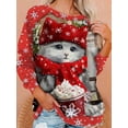 thumbnail image 2 of Gvmfive Women Long Sleeve Christmas Shirt Casual Tunic Pullover Tops, 2 of 4