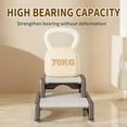 thumbnail image 5 of UNICOO® Children's 2-Tier Stackable Step Stool, Toddler Learning Stool with Non-Slip Foot Pads for Children's Bathroom, Bedroom, Kitchen (Brown), 5 of 7
