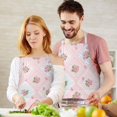 thumbnail image 3 of Pioneer Flower Floral Print Pattern Apron for Women and Men, Cotton Linen Waterproof with Pockets, Adjustable, 33x27 Inch for Kitchen, Gardening, BBQ, Salon, 3 of 6