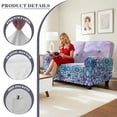 thumbnail image 6 of Xoenoiee Boho Mandala Marble Print Reclining Loveseat Slipcover, 6-Piece Velvet Stretch Loveseat Reclining Sofa Covers, 2 Seat Recliner Couch Washable Love Seat Slipcovers, 6 of 6