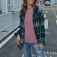 thumbnail image 5 of Winter Coats For Women Plus Size, Women Fashion Lattice Lapel Button Casual Long Sleeve Loose Overcoat Coat, 5 of 7