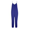 thumbnail image 6 of GZWYHT Rompers for Women Overalls for Women Women's Loose Sleeveless Jumpsuits Strap Stretchy Long Pant Romper Jumpsuit With Pockets Lounge Sets for Women Casual Jumpsuits for Women Blue L, 6 of 6