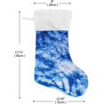 thumbnail image 2 of Beautiful Blue Tie Dye Christmas Stockings Christmas Presonalized Large Stocking Sock, Set of 1 Xmas Party Winter Decor Candy Bag Family Holiday Gift, 17.7 Inch, 2 of 7