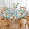 thumbnail image 3 of Perfect Fit Boho Round Table Cover, Colorful Floral Design with Elasticated Border for 52 54 56 Inch Circular Tables, 3 of 7