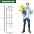thumbnail image 3 of Slsy 4 Pack Metal Garden Trellis for Cllimbing Plants Outdoor, Flowers Tomato Cucumber Rose Vines Vegetable, Metal Coated Rustproof Garden Trellis for Patio, 60" x 16", 3 of 9