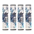 thumbnail image 5 of Chririnla Blue Feather Wolf Watercolor Design Car Seat Belt Covers Easy to Install Seat Belt Shoulder Pad Breathable Polyester Compatible with Truck Sedan, 5 of 8