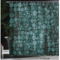 thumbnail image 3 of Ambesonne Vintage Shower Curtain, Retrospective 70s Dots Art, 69"Wx70"L, Dark Teal, 3 of 4