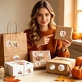 thumbnail image 7 of Roll of 500 Round Fall Stickers, Watercolor Halloween Harvest Pumpkin Labels, Hello Fall Thanksgiving Autumn Themed Self-Adhesive Circle Stickers for Gift Sealing Envelope Packaging Craft Decor, 7 of 7
