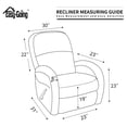 thumbnail image 3 of Funda de sillón reclinable, impermeable, 100% doble, para sofá, color marrón, 3 of 4