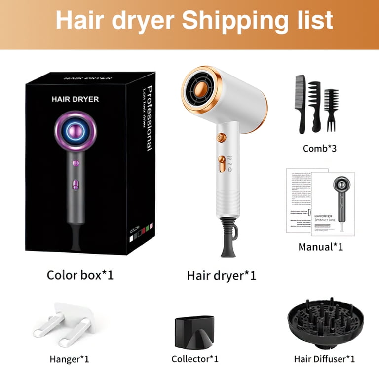 Obacre Professional Ionic Hair Dryer, 1600W Low Noise photo 5