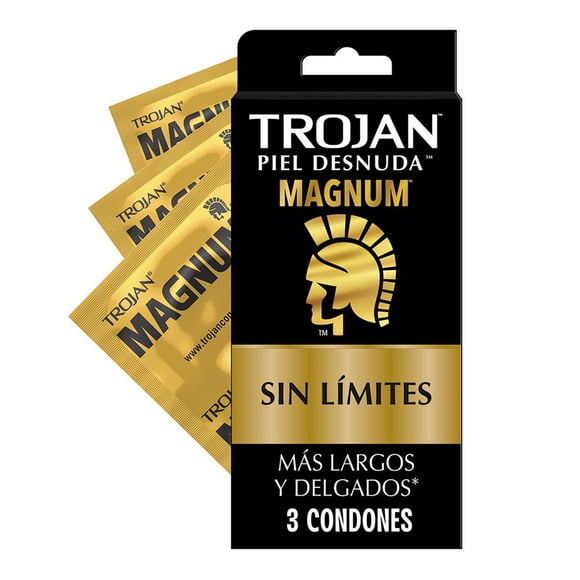 Condones Trojan Magnum 3 piezas