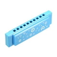 thumbnail image 5 of Uxcell Blue Translucent Harmonica Assorted Color 10 Holes ABS Harp Mouth, 5 of 6