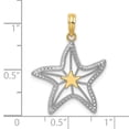 thumbnail image 3 of Diamond2Deal 14K Yellow Gold Small Starfish Pendant for Women (L- 1.03 in, W- 0.84 in), 3 of 4