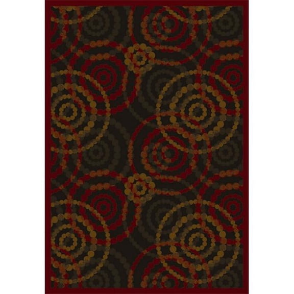 Dottie Warm Earth 3 ft.10 in. x 5 ft.4 in.  WearOn Nylon Machine Tufted- Cut Pile Whimsy Rug