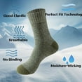 thumbnail image 3 of Estbridge 5pcs Men‘s Winter Crew Socks - Thick  Warm Fleece-Lined for Outdoor Activities & Hiking, 3 of 7