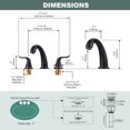 thumbnail image 6 of Wowow 8 in. Widespread Double Handle Bathroom Faucet with Pop Drain and Supply Line in Oil Rubbed Bronze, 6 of 9