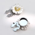 thumbnail image 3 of Diamond-Embellished Shirt Button Covers, Silver-Tone Cufflinks for Evening Wear, Women's Dress Shirt Accessories Pair, 3 of 8