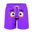 thumbnail image 4 of SGFCWSX Boys Swim Trunks Quick Dry Elastic Waist Print Lightweight Summer Beach Shorts for Kids Purple Size 11-12 Years, 4 of 6