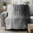 thumbnail image 2 of Black Grey Ombre Blanket Soft Cozy Warm Throw Blanket for Couch, Plush Fuzzy Flannel Fleece Blankets for Sofa, Coastal Beach Modern Abstract Art Bed Blankets Lightweight Gifts for Women, 30"x40", 2 of 9