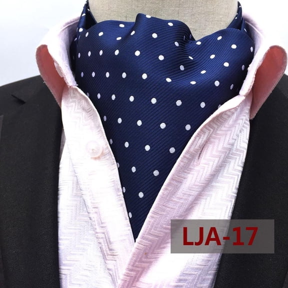Men Classic Paisley Polka Dots Floral Cravat Scarves Ascot Wedding Neckties
