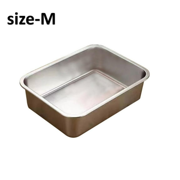 Stainless Steel Cat Litter Box, Extra Large Metal Litter Pan, Rustproof Non-Stick Kitty Litter Tray, Odor-Free Durable Litter Box for Pets, Easy Clean Litter Basin for Home