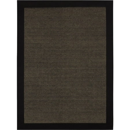 Garden Party Courtyard House Indoor/Outdoor Rug, Black Tie, 7'9" x 10'5"