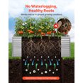 thumbnail image 3 of VEVOR Galvanized Raised Garden Bed, 8 x 4 x 3 ft, Rectangular Metal Planter Box Kit Outdoor, Bottomless Elevated Planting Box with Gloves, for Growing Flowers Vegetables, Silver, 3 of 9