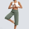 thumbnail image 6 of Delliss Women's Capri Pant Side Slit Comfy Stretch Yoga Pants Green XL, 6 of 8