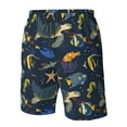 thumbnail image 6 of Uemuo Undersea Animals Pattern Men's Swim Trunks Hawaiian Beach Bathing Suit Swimsuits Beach Quick-Dry Shorts with Pockets-XX-Large, 6 of 9