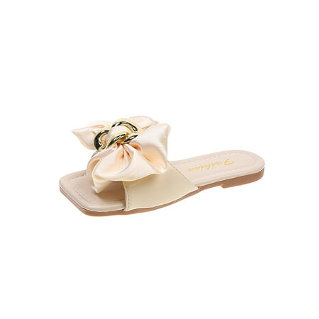 

Colisha Kids Casual Fashion Slides Party Non-Slip Girls Comfort Square Toe Flat Sandals