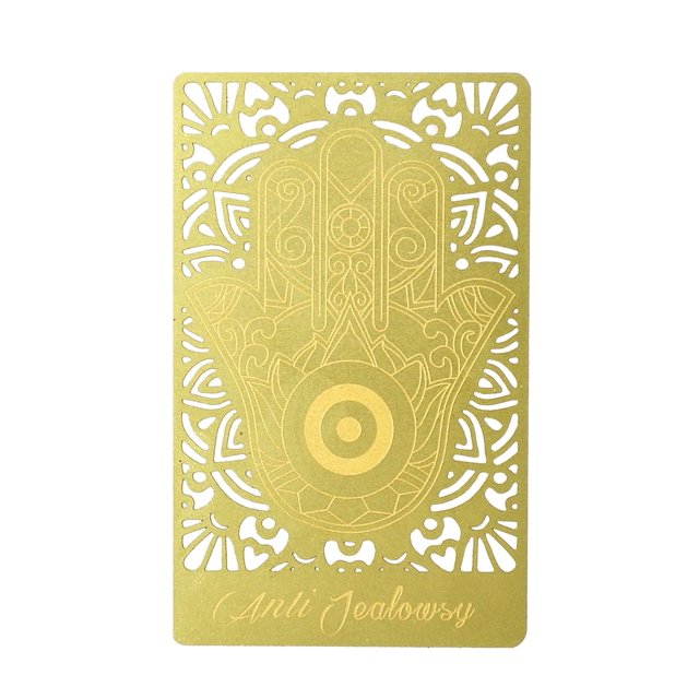 Fengshuibringluck Feng Shui Anti-Celos Jinka Con Un Ojo En La Palma Oro 8.5 X5.2Cm Fw4854