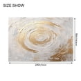 thumbnail image 3 of Toilet Rug Rectangle Bathroom Rugs Non-Slip Soft Plush Machine Washable Contour Bath Mat Abstract Oil Swirls Circular 24x16, 3 of 9
