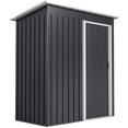 thumbnail image 1 of Outsunny 5 x 3 FT Garden Storage Shed Sliding Door Sloped Roof Black, 1 of 10