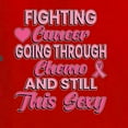 thumbnail image 5 of Wild Bobby, Fighting Cancer And Still Sexy, Breast Cancer Awareness, Women Standard V-Neck Tee, Red, Large, 5 of 5