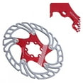 thumbnail image 3 of Mountain Bike Brake Disc, Bicycle Brake Disc, Easy to Adjust Lightweight for Road Bike Cycling Accessory red+silver, 3 of 8