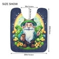 thumbnail image 3 of Toilet Rug U-Shaped Bathroom Rugs Non-Slip Soft Plush Machine Washable Contour Bath Mat Gnomes and Green Plant 24x20, 3 of 9