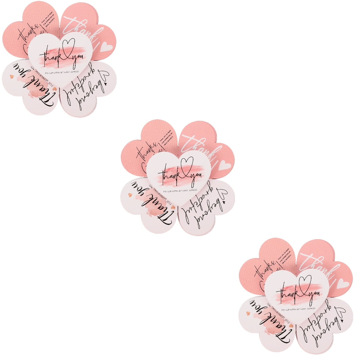 HOMEMAXS 450 pcs  Heart Shaped Gift Thank You Cards Small Business Packaging Thank You Cards