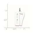 thumbnail image 2 of Sterling Silver/Rhodium-plated Elongated Number 87 Charm QQES87, 2 of 2