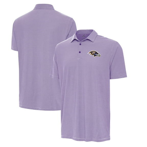 Men's Antigua Purple/White Baltimore Ravens Twine Performance Polo