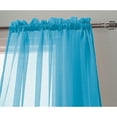 thumbnail image 2 of RT Designers Collection Celine Sheer 55 x 90 in. Rod Pocket Curtain Panel Neon Blue, 2 of 5