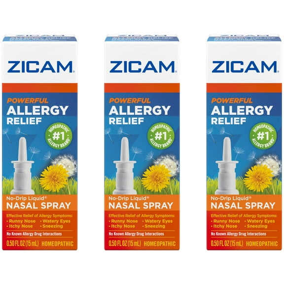 3 Pack - Zicam Allergy Relief Nasal Gel 0.50oz Each